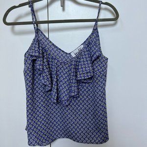 Blue Geo Print Shirt, Small